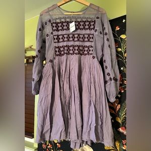 Free People “need me embroidered mini dress”